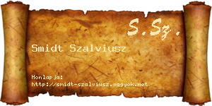 Smidt Szalviusz névjegykártya